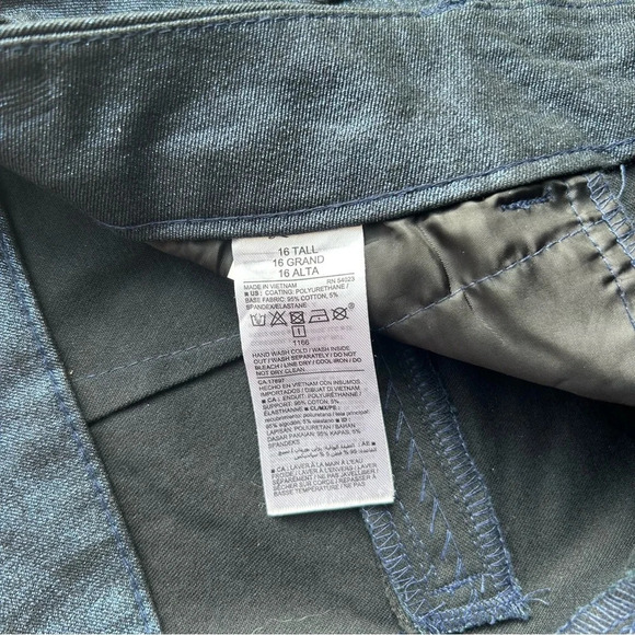 Old Navy Pixie Foil Navy Shimmer Ankle Pants - Picture 9 of 12